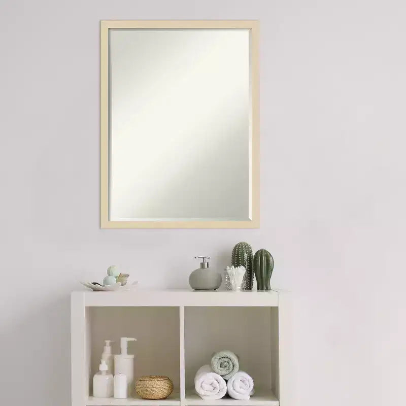 Specchio da parete per bagno Amanti Art Svelte Petite Bevel in legno