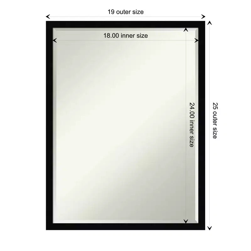 Specchio da parete per bagno Amanti Art Svelte Petite Bevel in legno