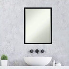 Specchio da parete per bagno Amanti Art Svelte Petite Bevel in legno