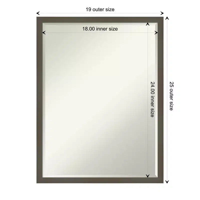 Specchio da parete per bagno Amanti Art Svelte Petite Bevel in legno