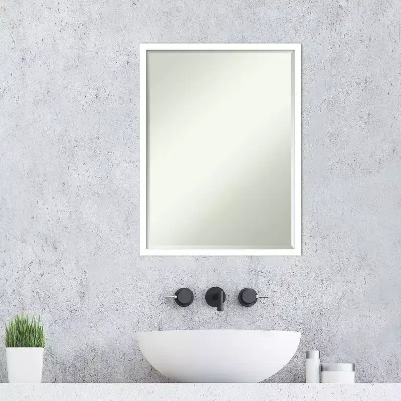 Specchio da parete per bagno Amanti Art Svelte Petite Bevel in legno