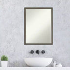Specchio da parete per bagno Amanti Art Svelte Petite Bevel in legno