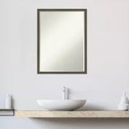 Specchio da parete per bagno Amanti Art Svelte Petite Bevel in legno