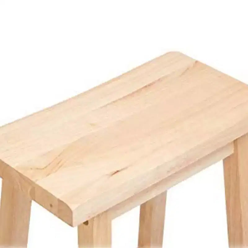 Sgabello da Cucina Alto 73 cm con Seduta a Sella Classica PJ Wood per Case, Sale da Pranzo e Bar con Seduta Senza Schienale, 4 Gambe Quadrate, Naturale (Confezione da 3)