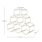 Cantinetta portabottiglie Viski Geo Gold, design a nido d'ape