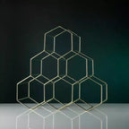 Cantinetta portabottiglie Viski Geo Gold, design a nido d'ape