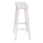 Sgabello da cucina con seduta a sella PJ Wood Classic da 74 cm, bianco (confezione da 8)
