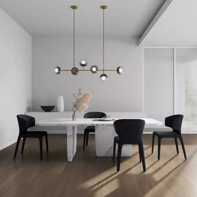 Set di 4 sedie da pranzo Conrad Modern in Tweed Intrecciato - Manhattan Comfort