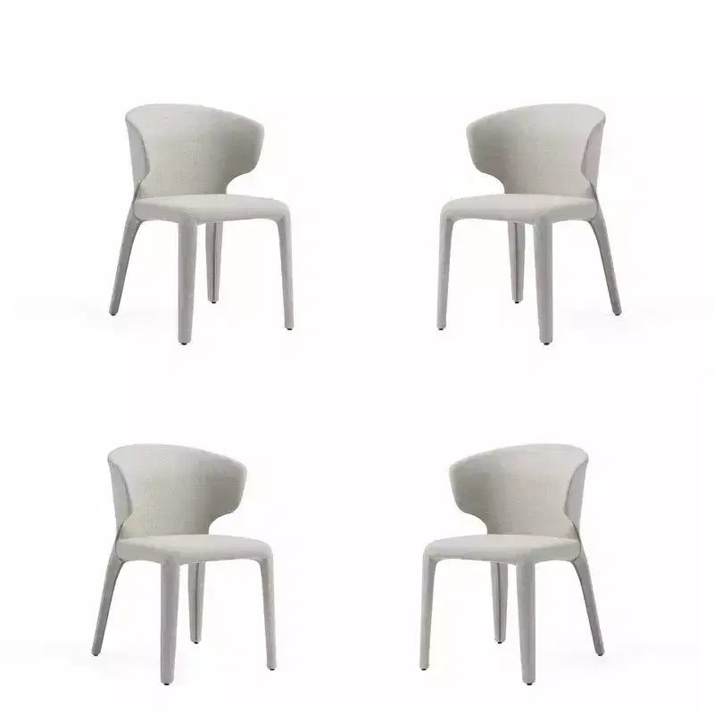 Set di 4 sedie da pranzo Conrad Modern in Tweed Intrecciato - Manhattan Comfort