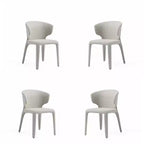 Set di 4 sedie da pranzo Conrad Modern in Tweed Intrecciato - Manhattan Comfort