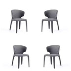Set di 4 sedie da pranzo Conrad Modern in Tweed Intrecciato - Manhattan Comfort