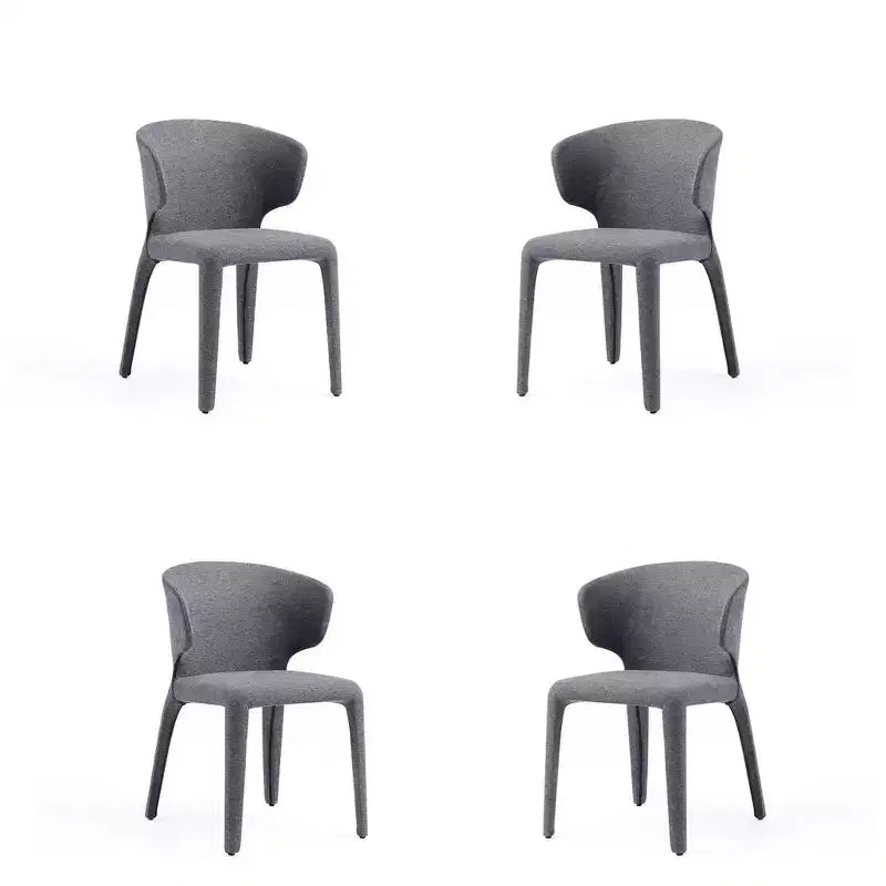 Set di 4 sedie da pranzo Conrad Modern in Tweed Intrecciato - Manhattan Comfort