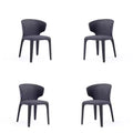 Set di 4 sedie da pranzo Conrad Modern in Tweed Intrecciato - Manhattan Comfort