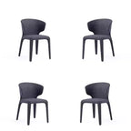 Set di 4 sedie da pranzo Conrad Modern in Tweed Intrecciato - Manhattan Comfort
