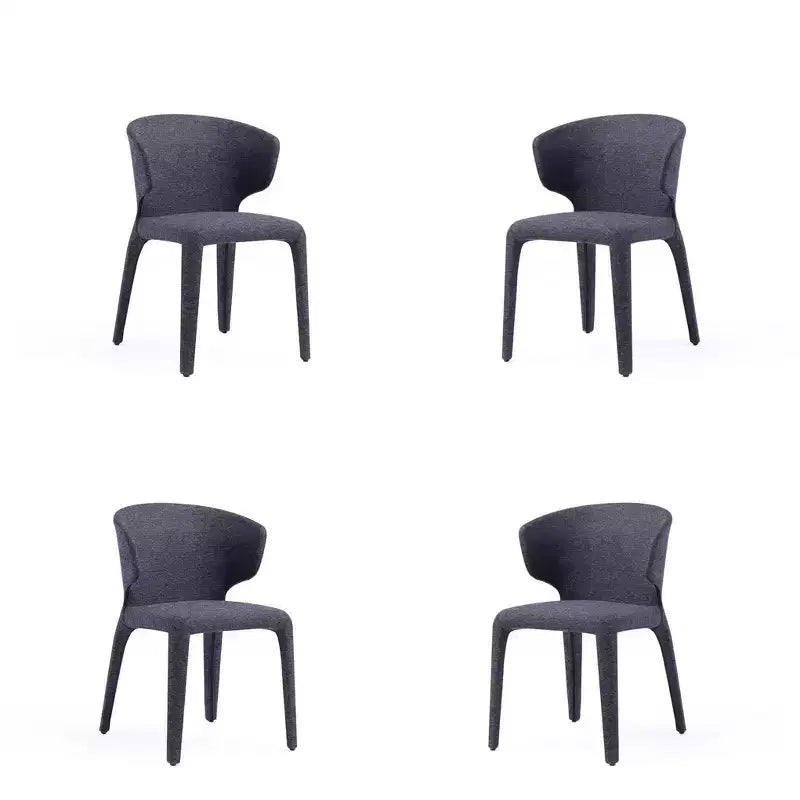 Set di 4 sedie da pranzo Conrad Modern in Tweed Intrecciato - Manhattan Comfort