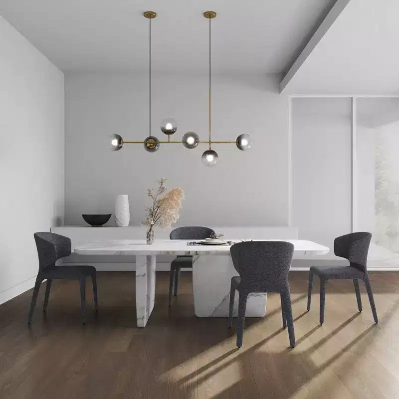 Set di 4 sedie da pranzo Conrad Modern in Tweed Intrecciato - Manhattan Comfort