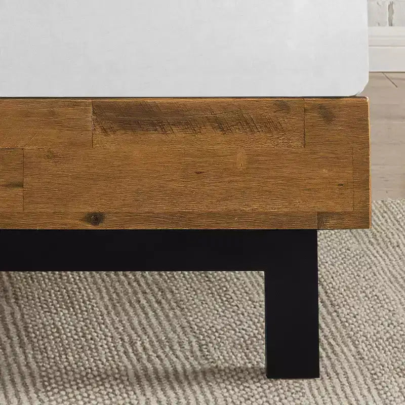 Base letto Tricia Wood con testiera regolabile marrone - Zinus