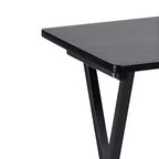 PJ Wood, Struttura in Legno Massiccio e Robusto, Tavolino Pieghevole Portatile per TV, Tavolino da Salotto, Supporto di Servizio, Nero (Set da 4 Pezzi)