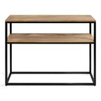 Kate and Laurel Quarles Tavolo Consolle Rettangolare in Legno, 36x10x30, Naturale e Nero