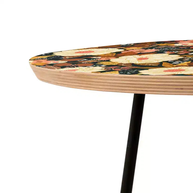 Tavolino rotondo Avenie Boho Floreale Autunnale - Deny Designs