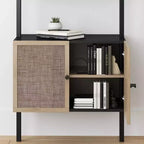 73 Scaffale a pioli a 3 ripiani in rattan con contenitore - Nathan James