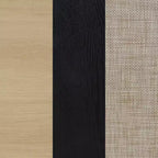 Mobiletto contenitore Kova in legno e rattan - Nathan James