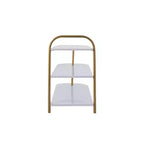 happimess Moderno 24 Portascarpe a 3 Ripiani Curvo in Ferro a 9 Paia