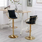 Set di 2 sgabelli da bar girevoli a 360 gradi in stile moderno con base regolabile in metallo - ModernLuxe