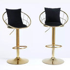 Set di 2 sgabelli da bar girevoli a 360 gradi in stile moderno con base regolabile in metallo - ModernLuxe