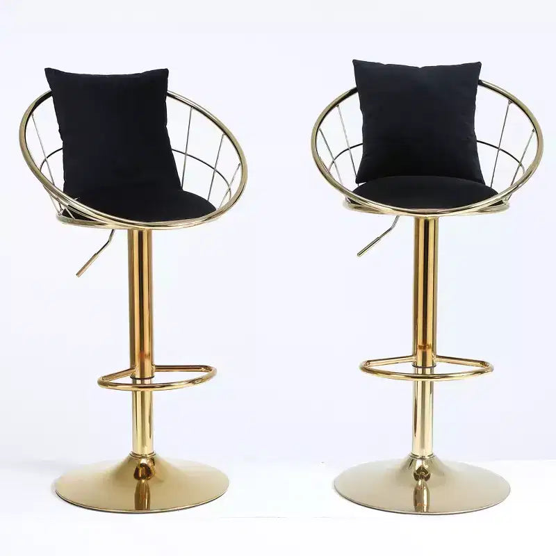 Set di 2 sgabelli da bar girevoli a 360 gradi in stile moderno con base regolabile in metallo - ModernLuxe