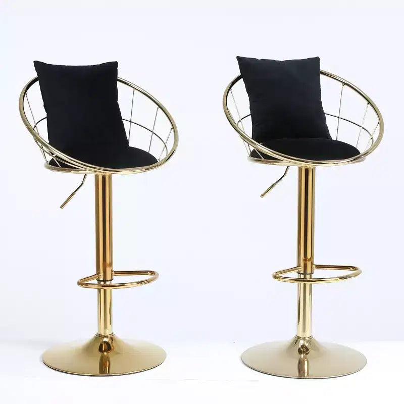 Set di 2 sgabelli da bar girevoli a 360 gradi in stile moderno con base regolabile in metallo - ModernLuxe