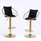 Set di 2 sgabelli da bar girevoli a 360 gradi in stile moderno con base regolabile in metallo - ModernLuxe