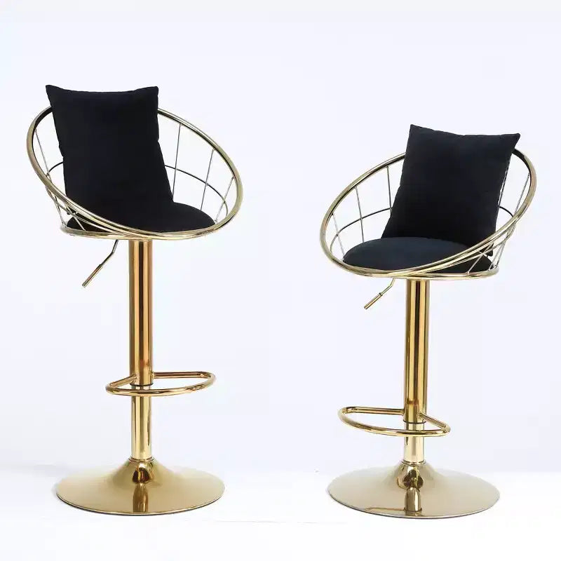 Set di 2 sgabelli da bar girevoli a 360 gradi in stile moderno con base regolabile in metallo - ModernLuxe