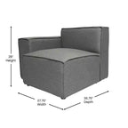 Flash Furniture Bridgetown Divano componibile modulare di lusso, lato sinistro con bracciolo