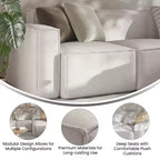 Flash Furniture Bridgetown Divano componibile modulare di lusso, lato sinistro con bracciolo
