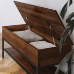 Panca contenitore Flash Furniture Wyatt Farmhouse con ripiano inferiore, perfetta per l'ingresso, il ripostiglio o la camera da letto