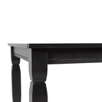 Flash Furniture Grace, tavolo da pranzo in legno massello con gambe in legno tornite, tavolo rettangolare in legno resistente di grado commerciale per 4 persone