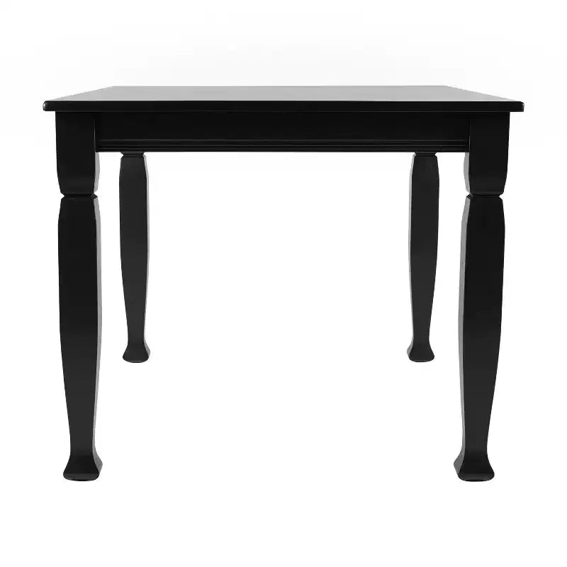 Flash Furniture Grace, tavolo da pranzo in legno massello con gambe in legno tornite, tavolo rettangolare in legno resistente di grado commerciale per 4 persone