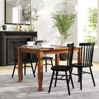 Flash Furniture Grace, tavolo da pranzo in legno massello con gambe in legno tornite, tavolo rettangolare in legno resistente di grado commerciale per 4 persone