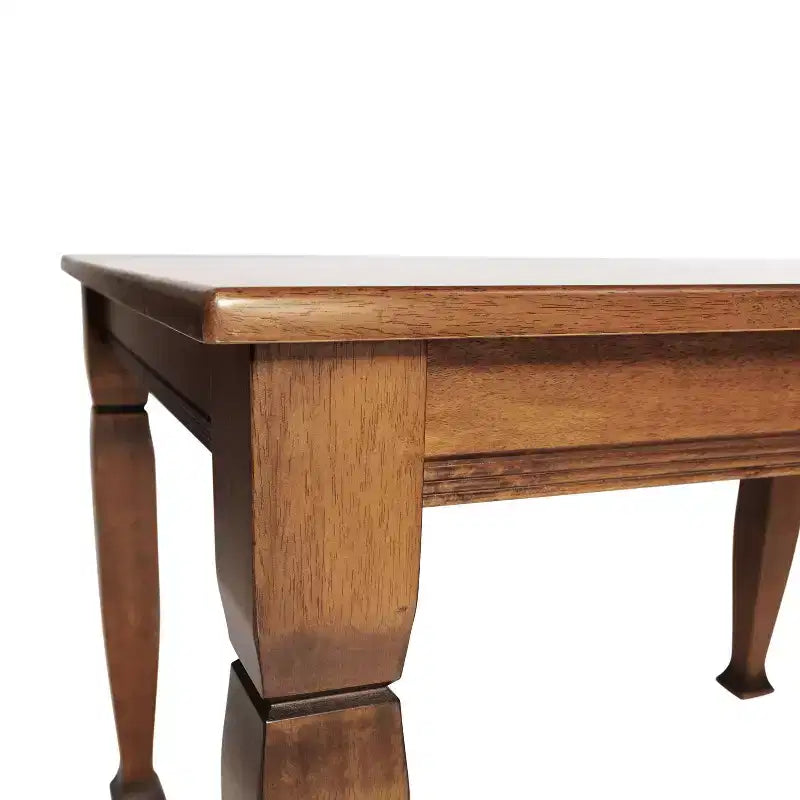 Flash Furniture Grace, tavolo da pranzo in legno massello con gambe in legno tornite, tavolo rettangolare in legno resistente di grado commerciale per 4 persone