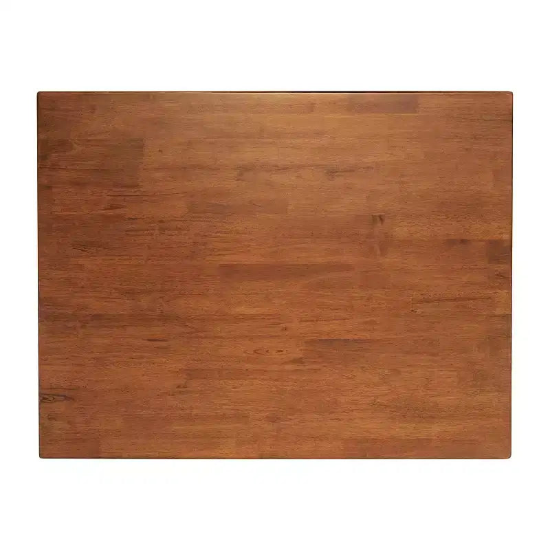 Flash Furniture Grace, tavolo da pranzo in legno massello con gambe in legno tornite, tavolo rettangolare in legno resistente di grado commerciale per 4 persone