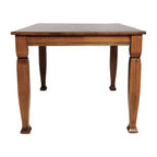 Flash Furniture Grace, tavolo da pranzo in legno massello con gambe in legno tornite, tavolo rettangolare in legno resistente di grado commerciale per 4 persone