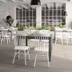 Flash Furniture Grace, tavolo da pranzo in legno massello con gambe in legno tornite, tavolo rettangolare in legno resistente di grado commerciale per 4 persone