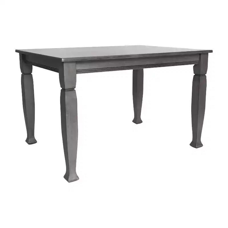 Flash Furniture Grace, tavolo da pranzo in legno massello con gambe in legno tornite, tavolo rettangolare in legno resistente di grado commerciale per 4 persone