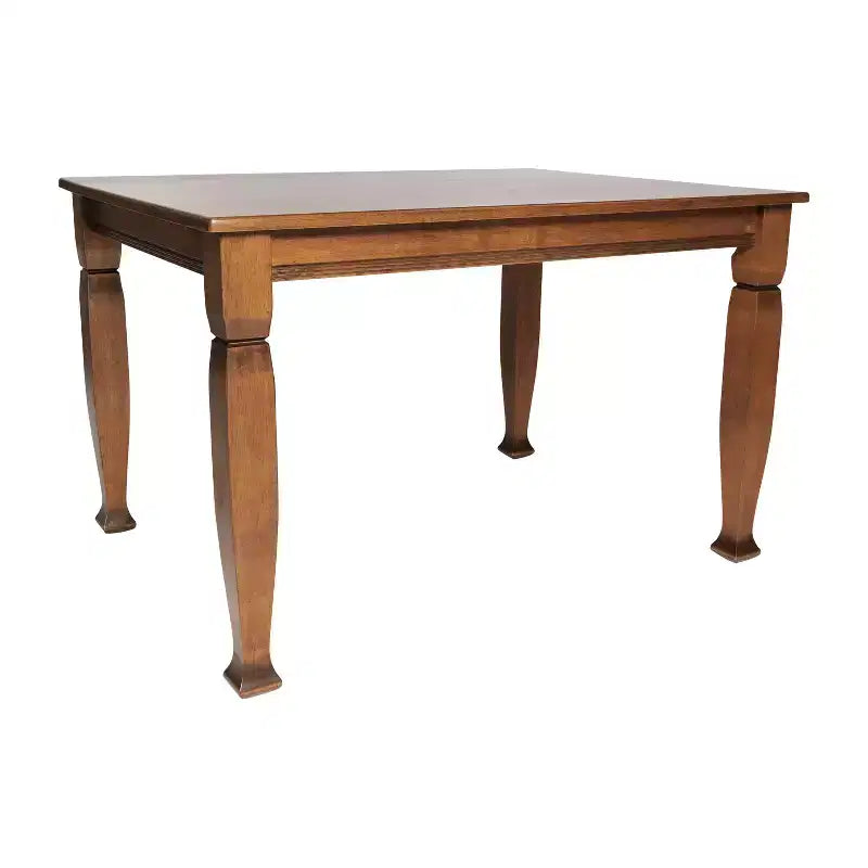 Flash Furniture Grace, tavolo da pranzo in legno massello con gambe in legno tornite, tavolo rettangolare in legno resistente di grado commerciale per 4 persone