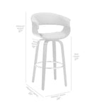 Sgabello da bar girevole in ecopelle e legno Julyssa da 26" - Armen Living