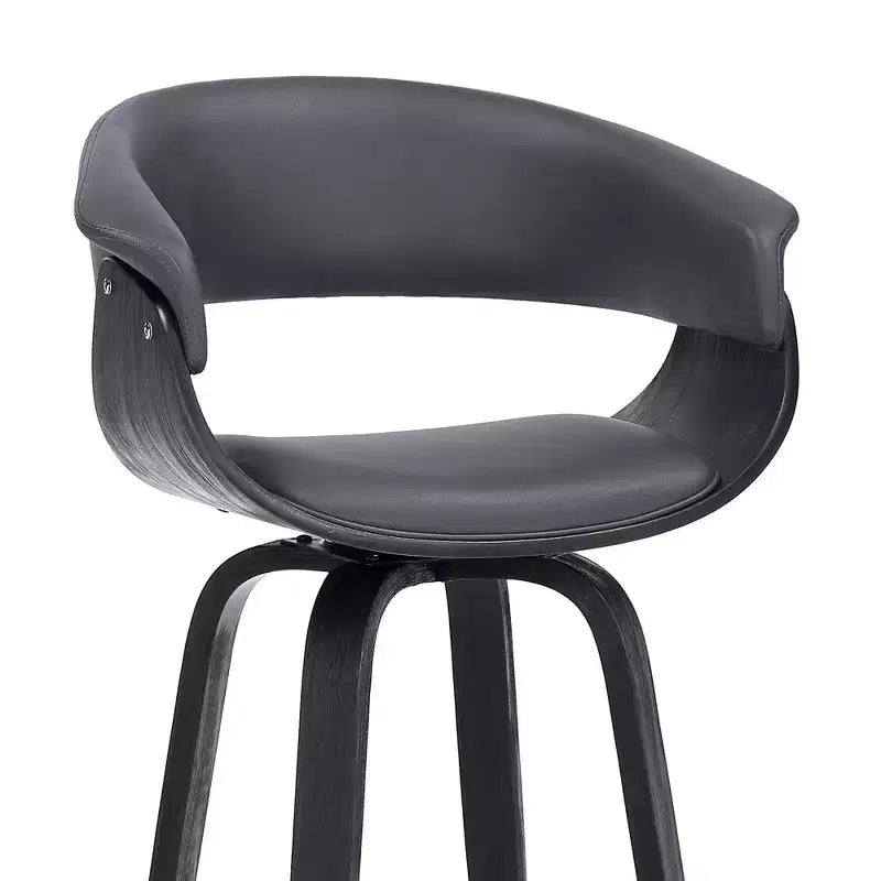 Sgabello da bar girevole in ecopelle e legno Julyssa da 26" - Armen Living