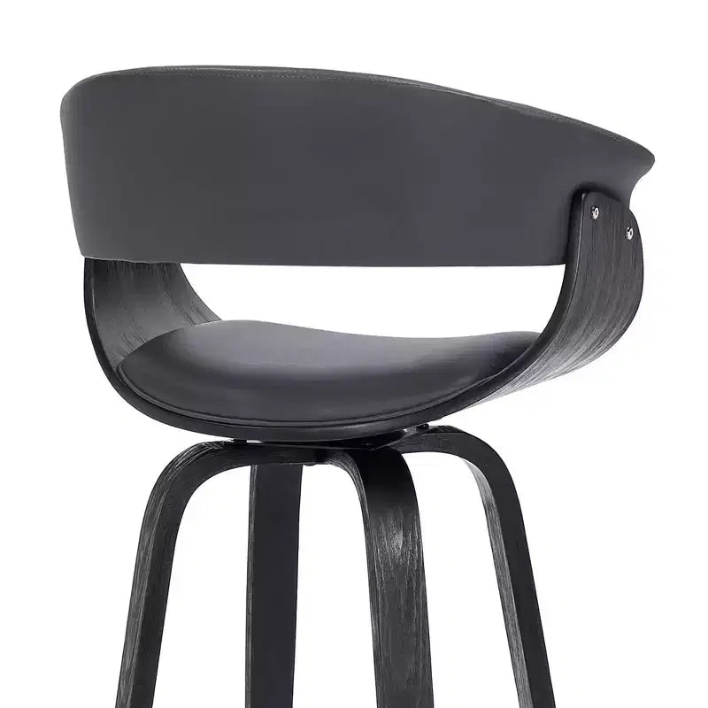 Sgabello da bar girevole in ecopelle e legno Julyssa da 26" - Armen Living