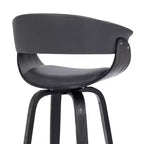 Sgabello da bar girevole in ecopelle e legno Julyssa da 26" - Armen Living