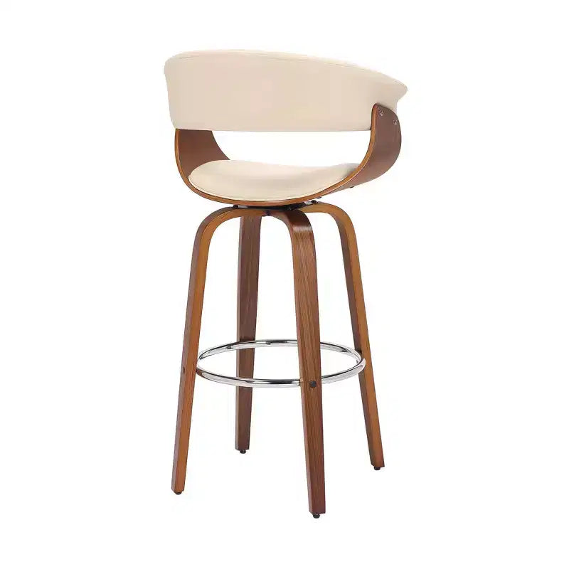 Sgabello da bar girevole in ecopelle e legno Julyssa da 26" - Armen Living